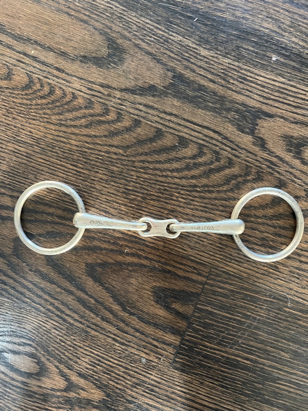 Silver /gold horse bit loose ring French joint English ALBACON